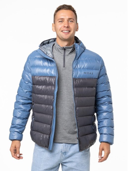Куртка MOAX пуховая Igora light муж. MX2341/80020 серо-синий в Твери