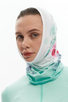 Бафф Bivium белый_фуксия