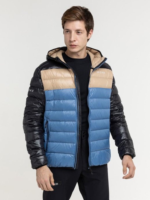 Куртка пуховая MOAX Igora light муж. MX2341/10020 чёрный/голубой