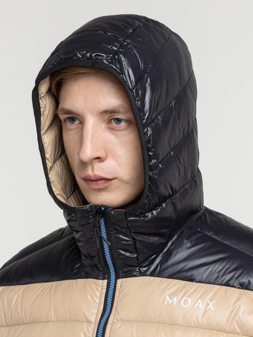 Куртка пуховая MOAX Igora light муж. MX2341/10020 чёрный/голубой