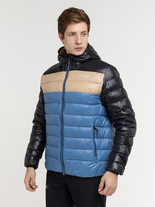Куртка пуховая MOAX Igora light муж. MX2341/10020 чёрный/голубой