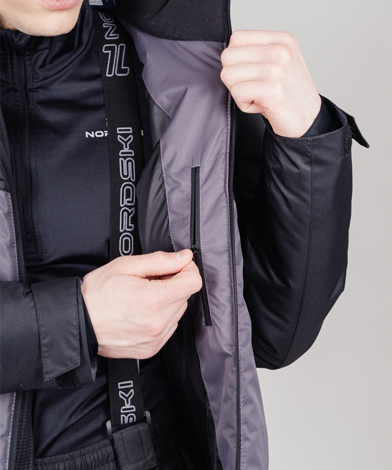 Утепленная куртка Nordski Active Black/Grey NSM346201 в Твери