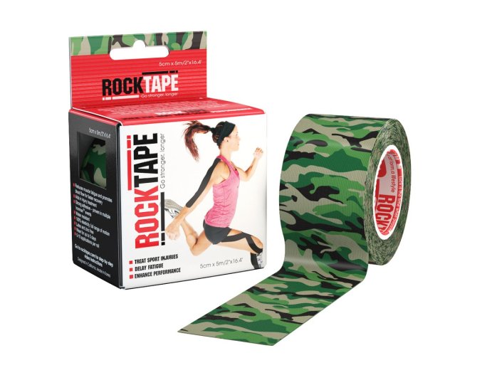 тейп-лента RockTape Design, 5см х 5м, камуфляж зеленый RCT100-NCAMO-O S в Твери
