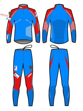 Гоночный костюм KV+ Premium 2 pieces suit RBU blue\black 8V117.RUS