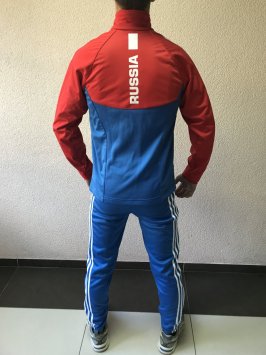 Костюм разминочный РОССИЯ кр/син.
