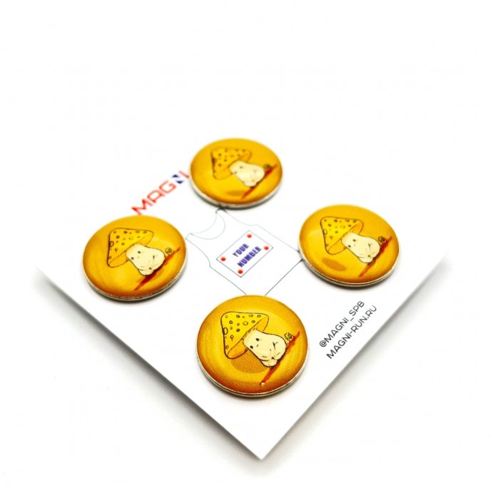 Магнитные держатели для номера &quot;Mushroom&quot;