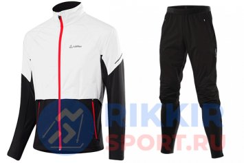 Костюм разминочный LOFFLER WC WS Light white/black EL25119-101/EL25135-990