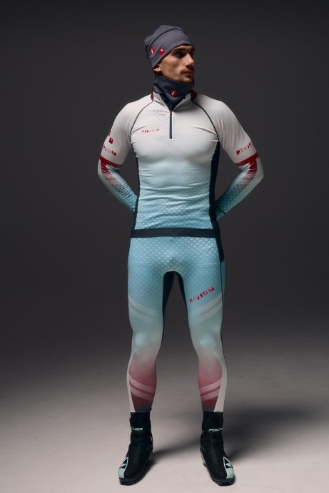 Костюм гоночный утепленный Bivium Энергия 2.0 муж. белый_красный_синий