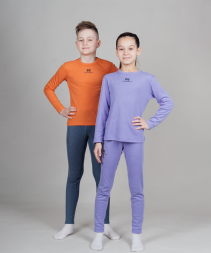 Комплект термобелья Nordski Jr.Soft Orange/Green NSJ358903