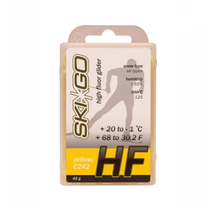 Парафин SKIGO HF Yellow (для всех типов снега) +20/-1 45 гр.
