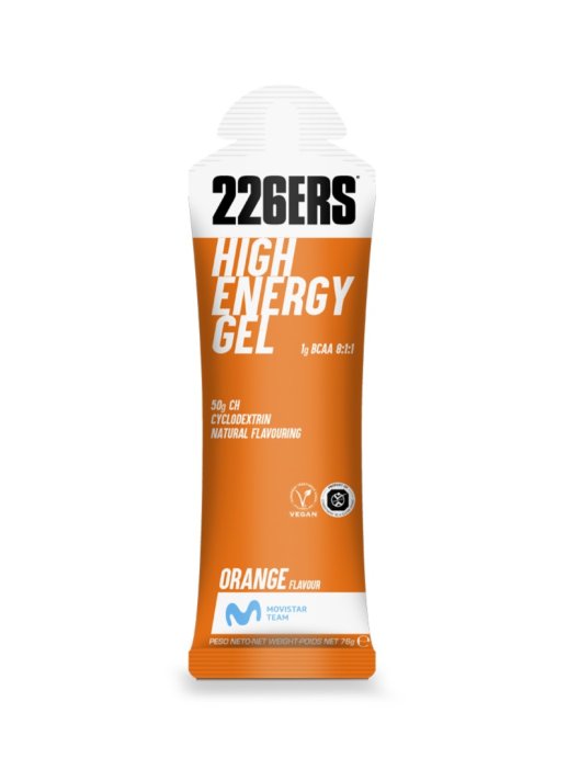Высокоэнергетический гель с BCAA, 226ERS, 50гр углеводов, 76гр (Апельсин)