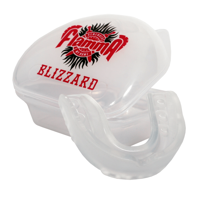 Защита рта (капа) FLAMMA - BLIZZARD COLORLESS с футляром (гель, резина, взрослый (11+), Прозрачный)