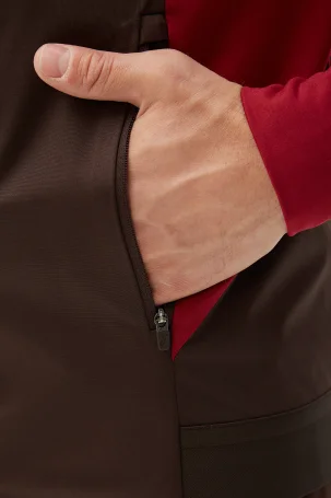 Куртка разминочная Bivium "Баланс 2.0" муж. бордовый_кофейный