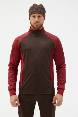 Куртка разминочная Bivium "Баланс 2.0" муж. бордовый_кофейный