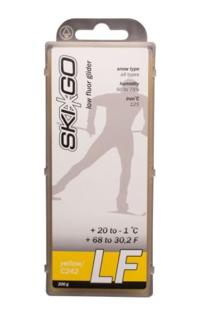 Парафин SKIGO LF Yellow (для всех типов снега) +20°С/ -1°С 200 г.