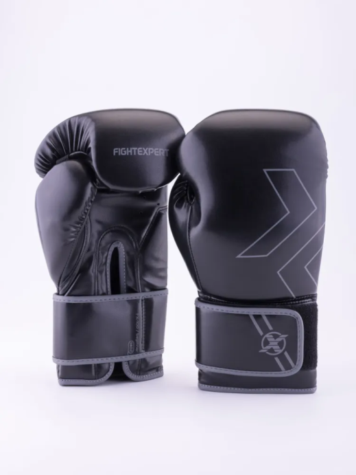 Перчатки для бокса FIGHTEXPERT “OUTLAW” FX-100 (искусственная кожа, Черный, 8 унций) в Мурманске