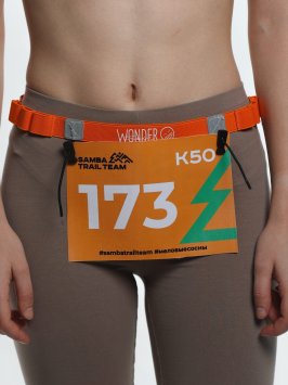 Пояс-держатель для номера и гелей Wonder Trail оранжевый