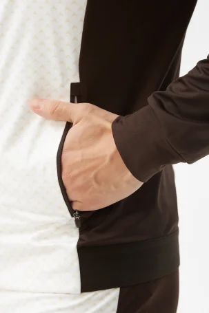 Куртка разминочная Bivium "Баланс 2.0" муж. молочный_кофейный