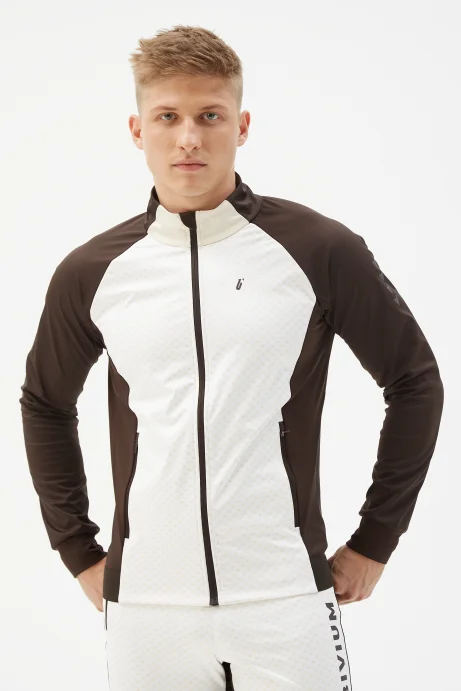 Куртка разминочная Bivium &quot;Баланс 2.0&quot; муж. молочный_кофейный