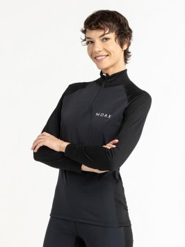 Термофутболка Moax Race Wind LS с воротн. жен. MX114050/10000 черный