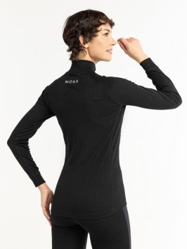 Термофутболка Moax Race Wind LS с воротн. жен. MX114050/10000 черный