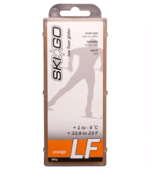 Парафин SKIGO LF Orange (для нового, мелкозерн. снега) +1°С/-5°С 200 г.