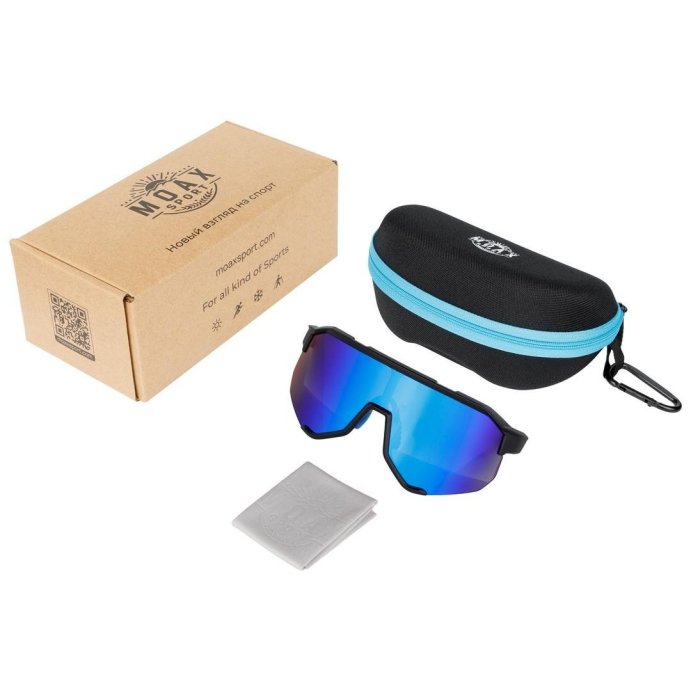 Очки солнцезащитные MOAX TAPER MG021-1 черный/голубой