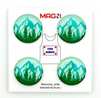 Магнитные держатели для номера "Trail running"