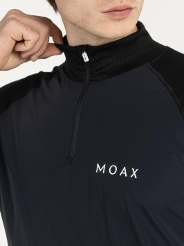 Термофутболка Moax Race Wind LS с воротн. муж. MX114051/10000 черный