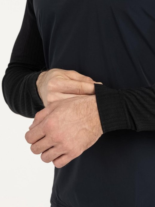 Термофутболка Moax Race Wind LS с воротн. муж. MX114051/10000 черный