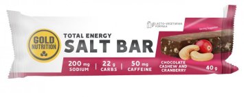 Батончик солевой энергетический ENDURANCE SALT Gold Nutrition 40гр (шоколад-кешью-клюква)