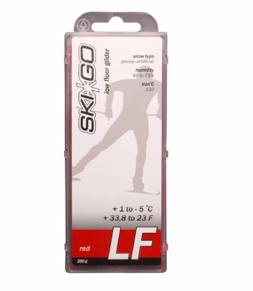 Парафин SKIGO LF Red (для старого и искусств. снега) +1/-5 200 гр.