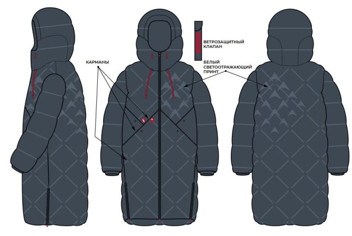 Куртка пуховая Bivium Verum жен. графитовый