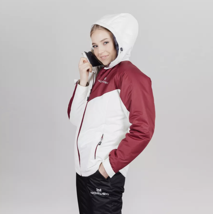 Утепленная куртка Nordski Premium-Sport Cream/Wine W NSW747724 в Красноярске