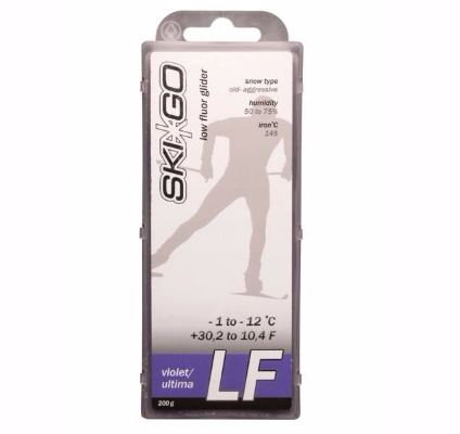 Парафин SKIGO LF Violet (для жестк., абразивн. снега) -1/-12 200 гр.