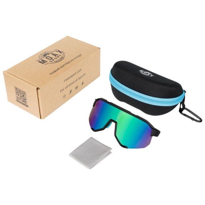 Очки солнцезащитные MOAX TAPER MG021-4 черный/бирюзовый