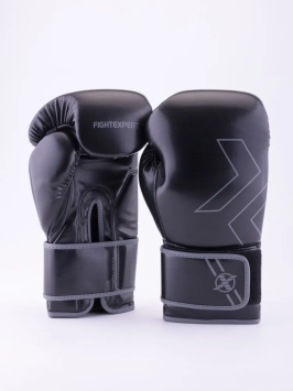 Перчатки для бокса FIGHTEXPERT “OUTLAW” FX-100 (искусственная кожа, Черный, 14 унций)