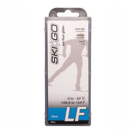 Парафин SKIGO LF Blue (для нового снега) -3°С/-10°С 200 г.