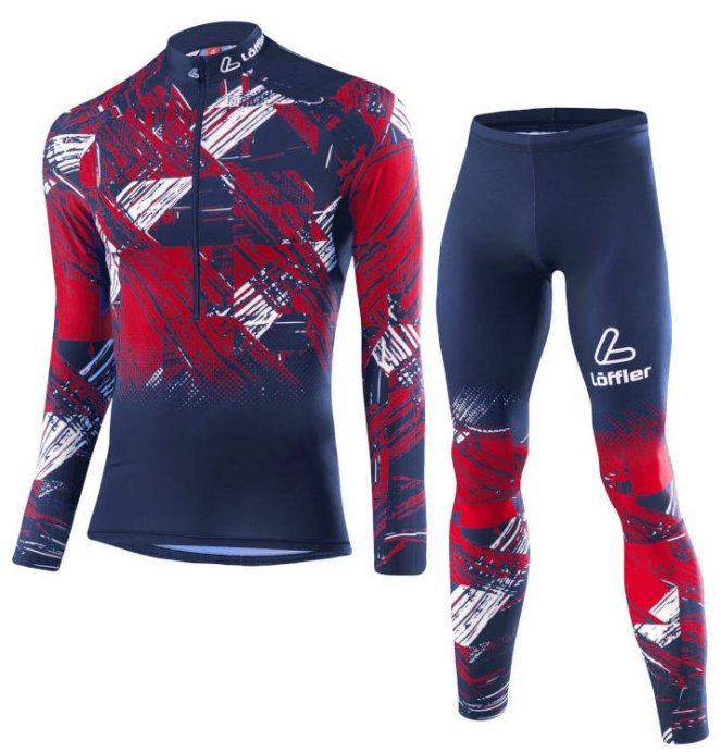 Гоночный костюм LOFFLER WORLDCUP 24 dark blue/red EL28377-455