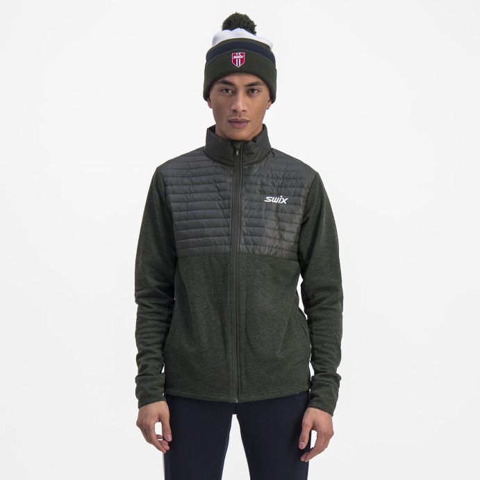 Куртка SWIX Blizzard Hybrid на молнии муж. темно-оливковый 15261/48000 в Твери