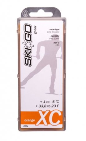 Парафин SKIGO XC Glider Orange (для мелкозерн. снега) +1/-5 200 гр.
