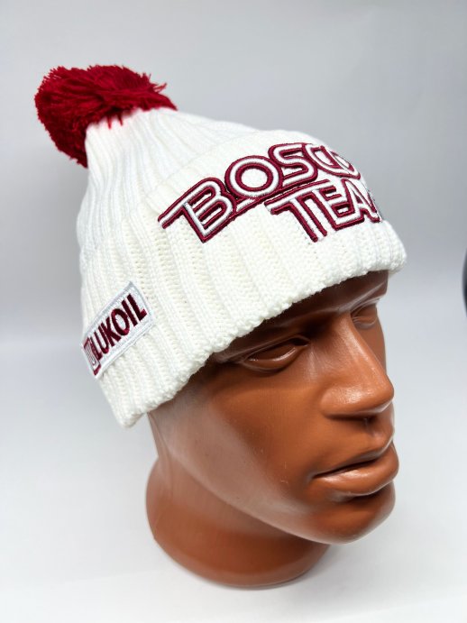 Шапка теплая РОССИЯ &quot;BOSCO белая&quot; 23/24