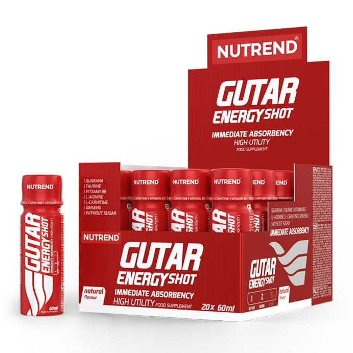Гутар Энерджи Шот / Gutar energy shot Nutrend 20шт по 60мл.