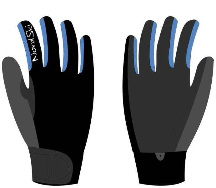 Перчатки NORDSKI RACING BLACK/BLUE WS NSV136170