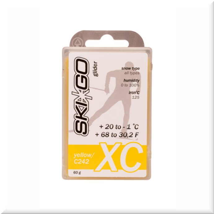 Парафин SKIGO XC Glider Yellow (для всех типов снега) +20°С/-1°С 60 г.