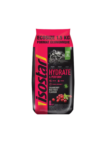 Напиток ISOSTAR Hydrate &amp; Perform Powder Экопак 1,5 кг. (Клюква)