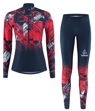 Гоночный костюм LOFFLER WORLDCUP 24 dark blue/red EL28455-455