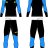 Гоночный костюм KV+ LAHTI 2 pieces suit black\blue 21V118.12