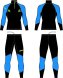 Гоночный костюм KV+ LAHTI 2 pieces suit black\blue 21V118.12