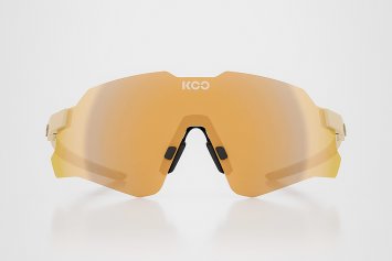 Очки солнцезащитные KOO NEBULA (ванильные матовые /золотистые зеркальные)